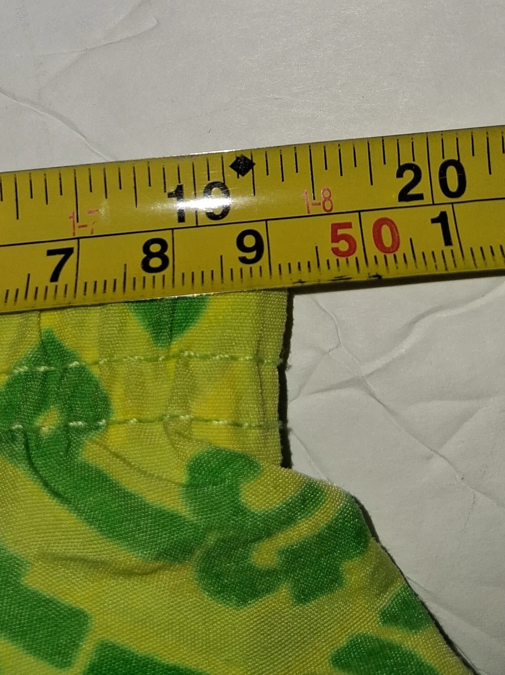 Bugle Boy Bright Yellow & Green Patterned Swim Bermudas
